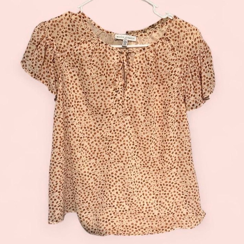 Brown Dotted Blouse